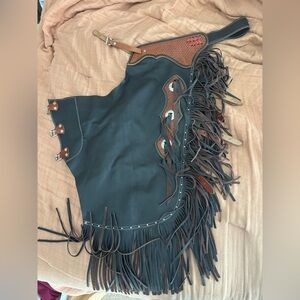 Adult Small black show condition chaps